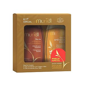 Kit Óleo Muriel Amêndoas Com Colágeno + Amêndoas Doce 100ML