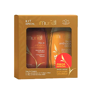 Kit Óleo Muriel Amêndoas Com Colágeno + Amêndoas Doce 100ML