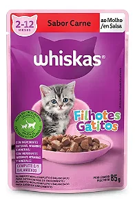 Sachê Whiskas Filhote Carne Ao Molho 85g