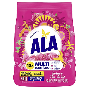 Lava Roupas Em Pó Ala Rosas E Flor De Lis 400G