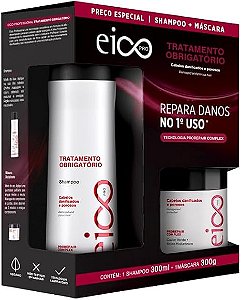 Kit Eico Pró Shampoo 300ml + Creme De Tratamento 300ml Tratamento Obrigatório