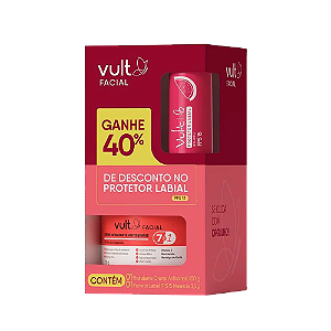 Creme Facial 100G + Protetor Labial FPS15 Vult 3,5G