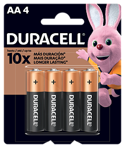 Pilha Duracell AA Com 4 Alcalina