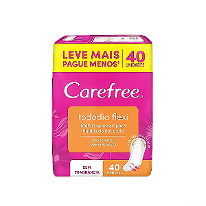 Protetor Diário Carefree Flexi Sem Perfume Com 40