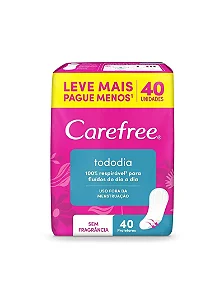 Protetor Diário Carefree Todo Dia Sem Perfume Com 40