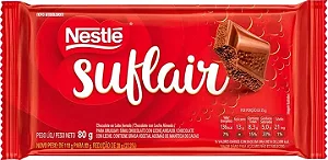 Barra De Chocolate Nestlé Suflair Ao Leite 80G