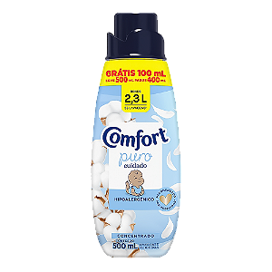 Amaciante Comfort Concentrado Puro Leve 500ML Pague 400ML