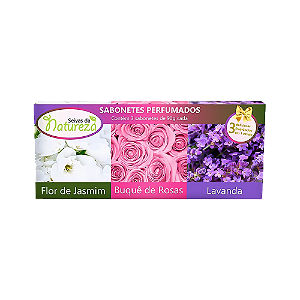 Kit Sabonete Seivas Da Natureza Com 3 Perfumado 90G