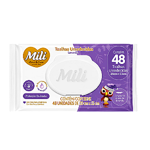 Toalhas Umedecidas Mili Lovecare Lavanda Com 48