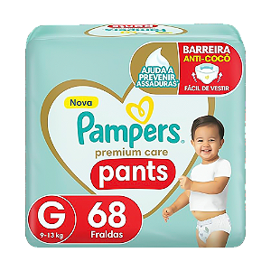 Fralda Descartável Pampers Pants G Com 68