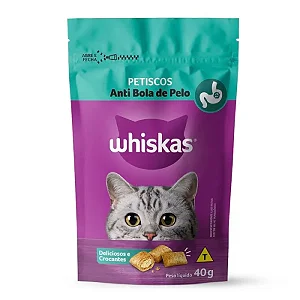 Petiscos Whiskas Anti Bola De Pelo 40G