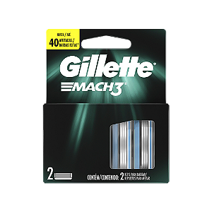 Carga Gillette Mach 3 Refil Com 2 Unidades