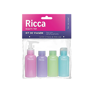 Kit Frasco Para Viagem Ricca Com 4
