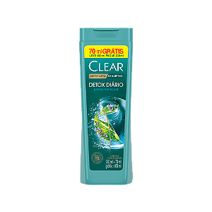 Shampoo Clear Anticaspa Detox Diário Grátis70ML 400ML