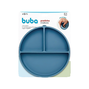 Pratinho Buba Com Ventosa Azul