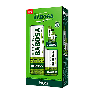 Kit Eico Shampoo 800ml + Condicionador 450ml Babosa