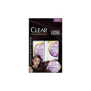 Kit Shampoo e Condicionador Clear Anticaspa Hidratação Intensa 200ml