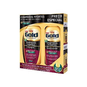 Kit Shampoo Niely Gold Comprimidos + Fortes 300ml e Condicionador 200ml