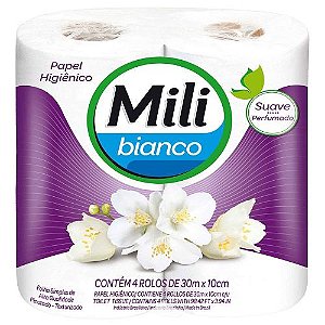 Papel Higiênico Mili Bianco Perfumado 4x30m