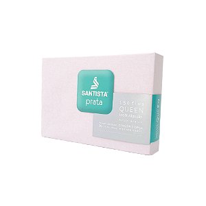Lençol Santista Queen Prata 0001 C/Elástico Branco