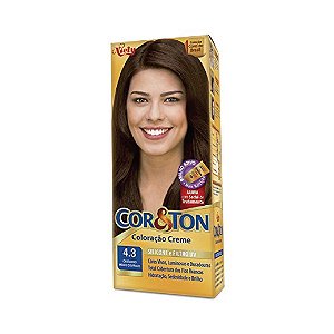 Coloração Cor&Ton Mini kit 4.3 Castanho Médio Dourado