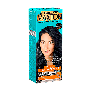 Tintura Creme Maxton Kit Prático 1.7 Preto Azulado
