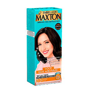 Tintura Creme Maxton Kit Prático 3.0 Castanho Escuro