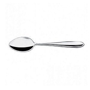 Jogo De 6 Colheres Lyor Para Mesa - Aço Inox Com Cabo Transparente, 20,5 Cm