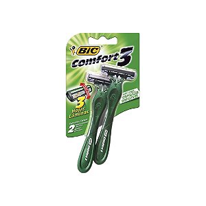 Barbeador Bic Comfort 3 Pele Sensitive C/2