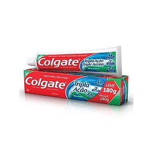 Creme Dental Colgate Tripla Ação Leve 180g Pague 140g