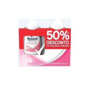 Desodorante Roll-On Rexona Womem Power Dry C/2 50%Desconto 50ml