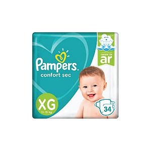 Fralda Descartável Pampers Confort Sec XG C/34