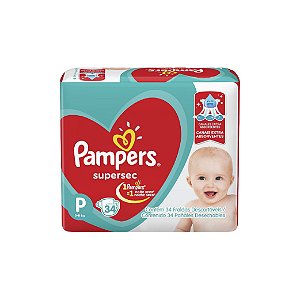 Fralda Descartável Pampers Supersec P C/34