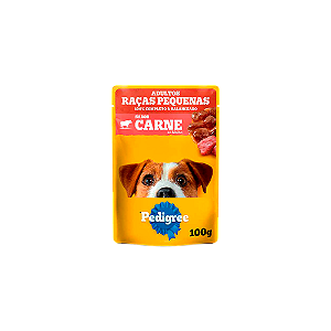 Ração Pedigree Sachê Raças Pequenas Carne ao Molho 100g