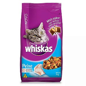 Ração Whiskas Peixe 1Kg