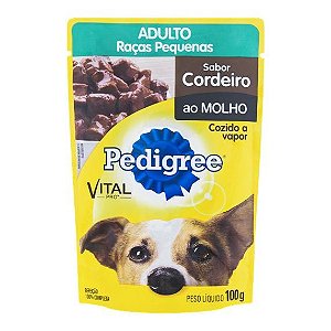 Ração Pedigree Sachê Adulto Cordeiro ao Molho 100g