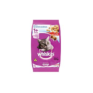 Ração Whiskas Gatos Castrados Carne 500g