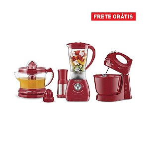 Conjunto Gourmet II Mondial Red 3 em 1 KT-70