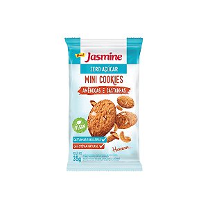 Mini Cookies Jasmine Amêndoas e Castanhas Zero Açúcar 35g