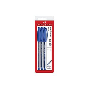 Caneta Esteriográfica Faber Castell Trilux Azul C/3 Unidades