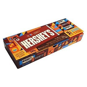 Caixa Presente Cookies Hershey's com 3 Barras (2 Creme + 1 Chocolate) 261g