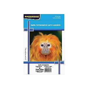 Papel Fotográfico Masterprint Inkjet A4 Glossy Adesivo 130g C/50 Folhas