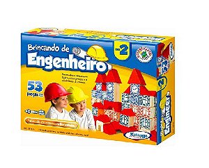 Brincando de Engenheiro 2 Xalingo C/53 Peças +3 Anos