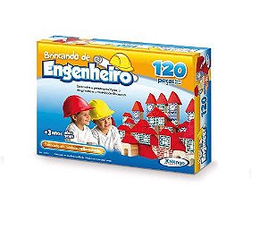 Brincando de Engenheiro Xalingo C/120 Peças +3 Anos