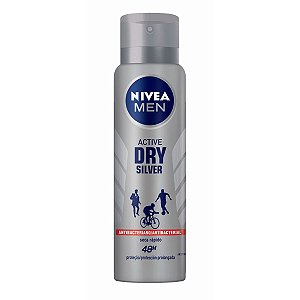 Desodorante Aerosol Nivea Men Active Dry Silver 150ml