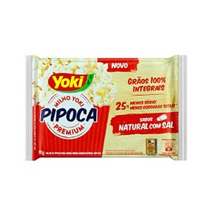 Pipoca para Microondas Yoki Natural com sal 90g