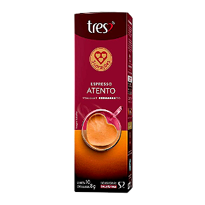 Cápsula Tres Expresso Atento Com 10 unidades 8g