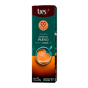 Capsula Tres Expresso Pleno 8g com 10 unidades