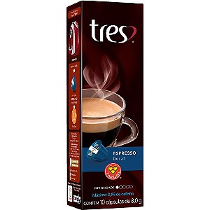 Capsula Tres Expresso Decaf C/10 unidades 8g