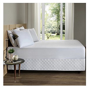 Saia Para Cama Box Santista Matelassê Solteiro Branco